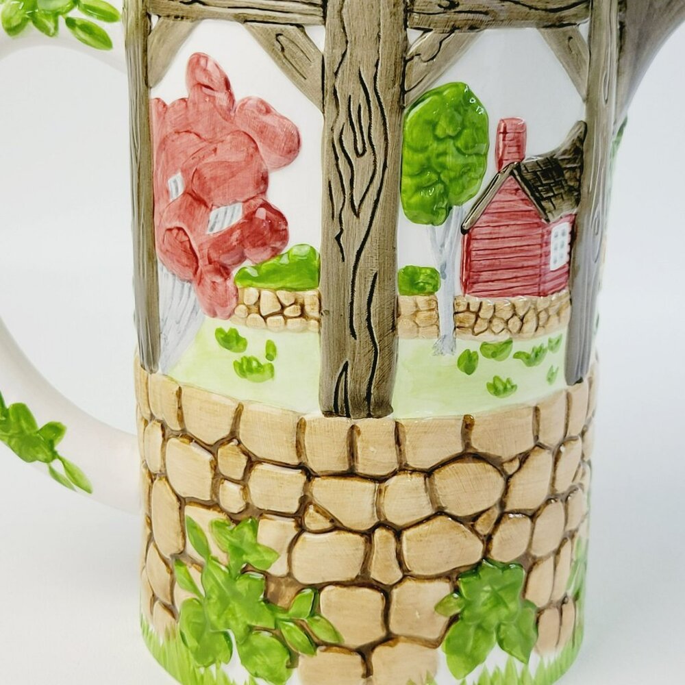 Vintage Johnson Brothers Friendly Village Water Pitcher 8" Farmhouse Textured - Picture 4 of 14